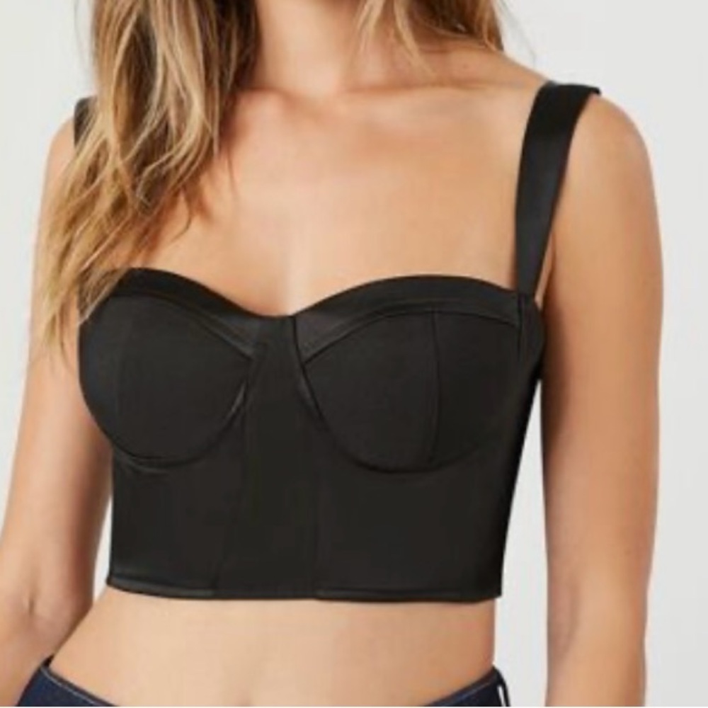 Forever 21 Heart-neck crop top